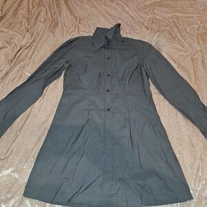 New York & Company Dark Gray Long Sleeve Blouse